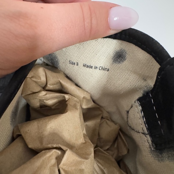 Dolce Vita Black Suede Western Ankle Booties — Metallic Gold Cap Toe, Size 8 - Picture 8 of 8